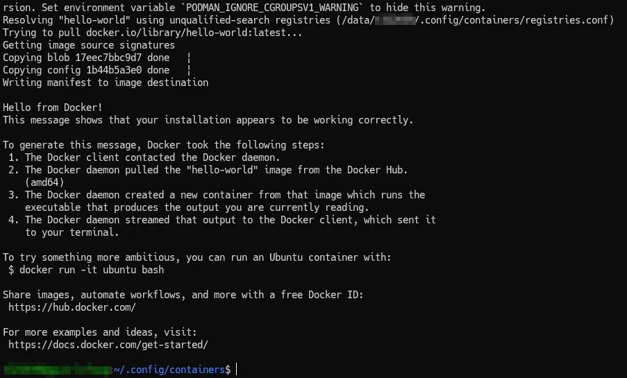 hello-worldが成功した画像